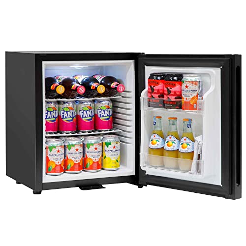 Dellonda Baridi 25L Ultra Quiet Drinks & Wine Cooler Mini Fridge with LED Light, Black - DH57