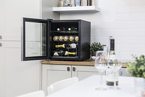 Russell Hobbs RHGWC3SS Table Top Wine/Drinks Cooler with Glass Door, 12 bottle capacity, Stainless Steel