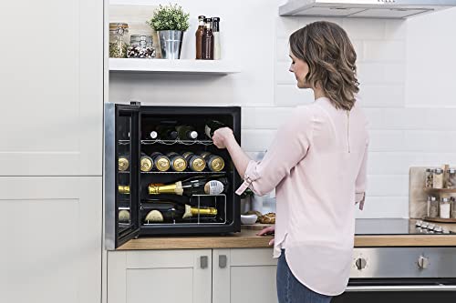 Russell Hobbs RHGWC3SS Table Top Wine/Drinks Cooler with Glass Door, 12 bottle capacity, Stainless Steel