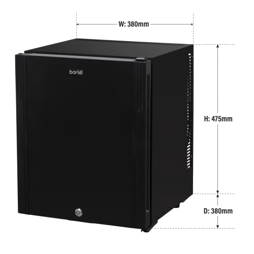 Dellonda Baridi 25L Ultra Quiet Drinks & Wine Cooler Mini Fridge with LED Light, Black - DH57