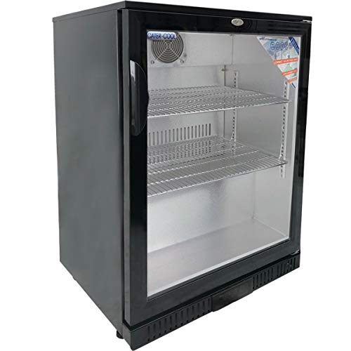 Cater-Cool CK0500LED Single Door Black Bottle Cooler With LED Lighting