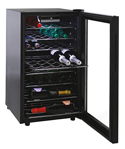 CANDY CWC150UK Freestanding Wine Cooler, LED light, 85 liters, Black, Noise level: decibels 39