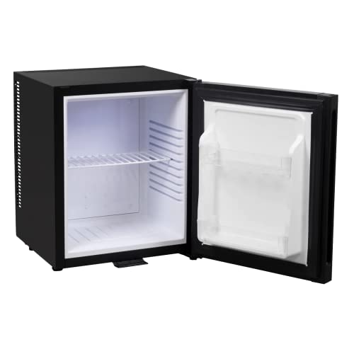 Dellonda Baridi 25L Ultra Quiet Drinks & Wine Cooler Mini Fridge with LED Light, Black - DH57