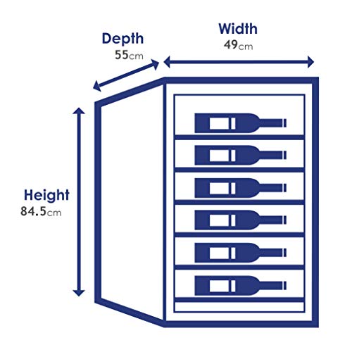 CANDY CWC150UK Freestanding Wine Cooler, LED light, 85 liters, Black, Noise level: decibels 39