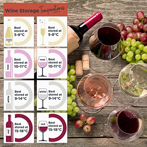 Cookology CWC150SS Freestanding Undercounter Fridge Cabinet 15cm Wine Cooler, 7 Bottle, 20 Litre Capacity, with Digital Temperature Control and Reversible Door - in Stainless Steel