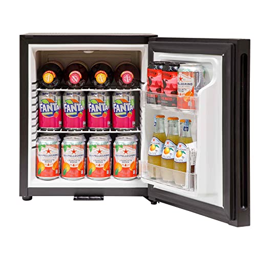 Dellonda Baridi 25L Ultra Quiet Drinks & Wine Cooler Mini Fridge with LED Light, Black - DH57