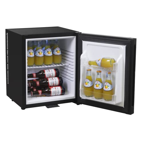 Dellonda Baridi 25L Ultra Quiet Drinks & Wine Cooler Mini Fridge with LED Light, Black - DH57