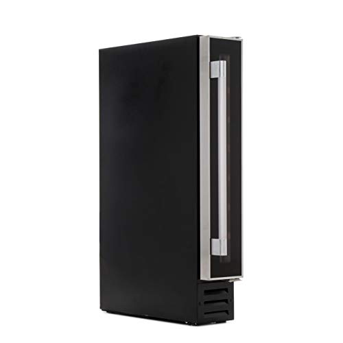 Hoover HWCB15UK Freestanding Wine Cooler, Single Zone Temperature, 7 Bottle Storage, 15cm wide, Black, 23 liters