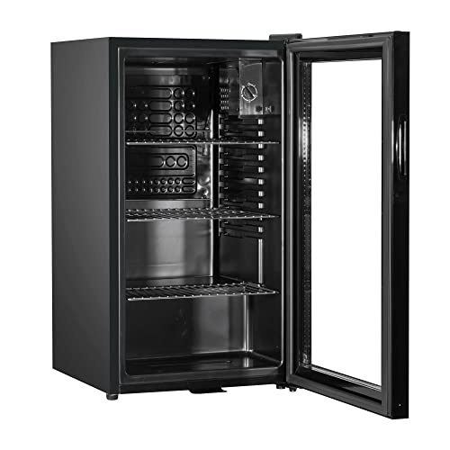 Baridi 85L Under Counter Drinks/Beer & Wine Cooler Fridge with Light, Black - DH13A