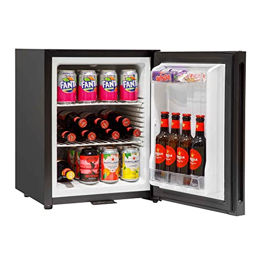Baridi 35L Ultra Quiet Drinks & Wine Mini Cooler Fridge with LED Light, Black - DH58