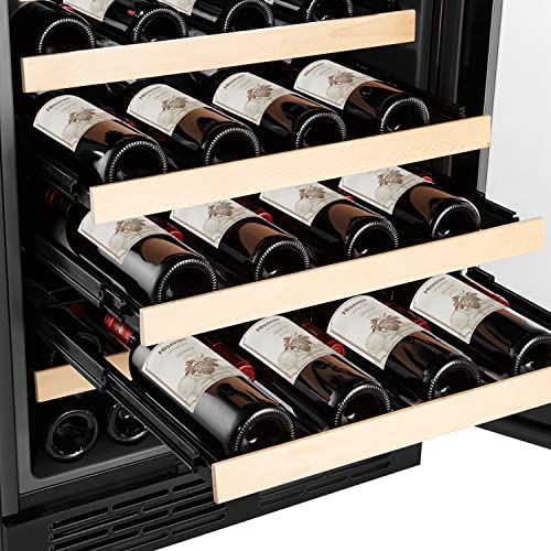 Hisense RW18W4NSWGF Wine cooler 54 Bottles ‎153 Litres Freestanding Wine fridge with Anti-UV Low E Glass Door and LED Display