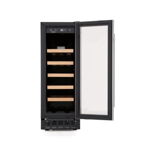 CDA 20 Bottle Capacity Single Zone Freestanding Under Counter Wine Cooler - Stainless Steel
