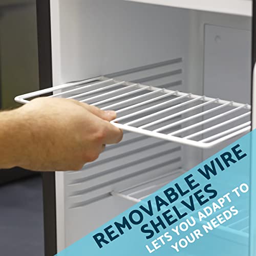 Baridi 35L Ultra Quiet Drinks & Wine Mini Cooler Fridge with LED Light, Black - DH58