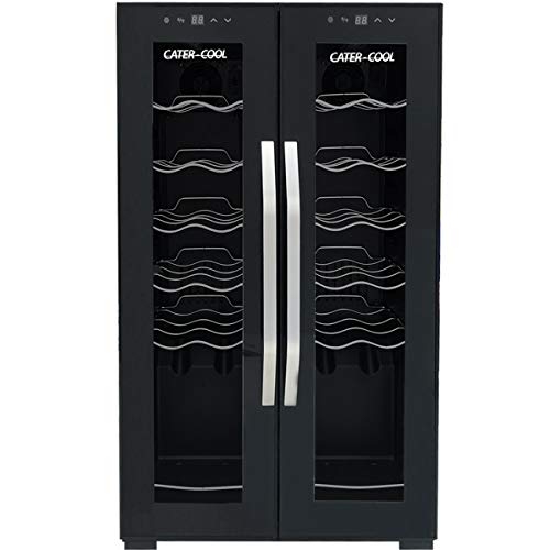 Cater-Cool CK6024 24 Bottle Double Door Dual Zone Commercial Wine Cooler