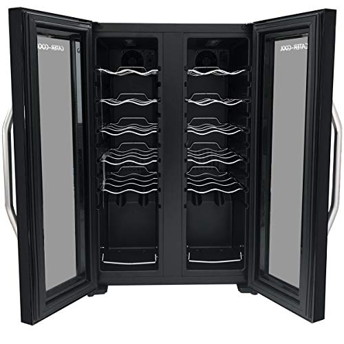 Cater-Cool CK6024 24 Bottle Double Door Dual Zone Commercial Wine Cooler