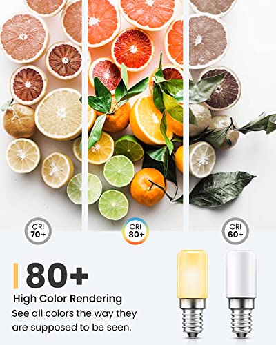 Ariseno 2W E14 LED Light Bulb, Fridge Bulbs, 200LM 3000K Warm White, Small Edison Screw Bulbs Mini, Replacement for 20W Halogen Bulb, Appliance Bulbs for Fridge, Cooker Hood, Night Light, Pack of 2