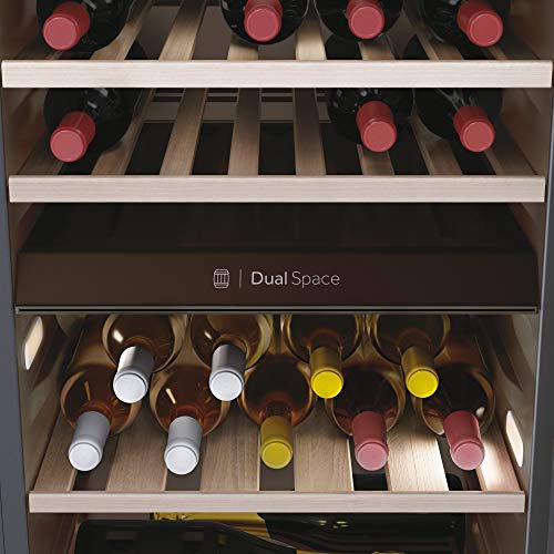 Haier HWS42GDAU1 Freestanding Wine Cooler, 1 door, 42 Bottles, 82cm Tall, Black [Energy Class G]
