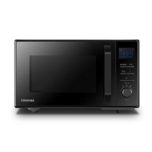 Toshiba 950w 25L Microwave Oven with Upgraded Easy Clean Enamel Cavity, Position Memory Turntable, Convection 2250w & Crispy Grill 1150w - Black - MW2-AC25TF(BK)