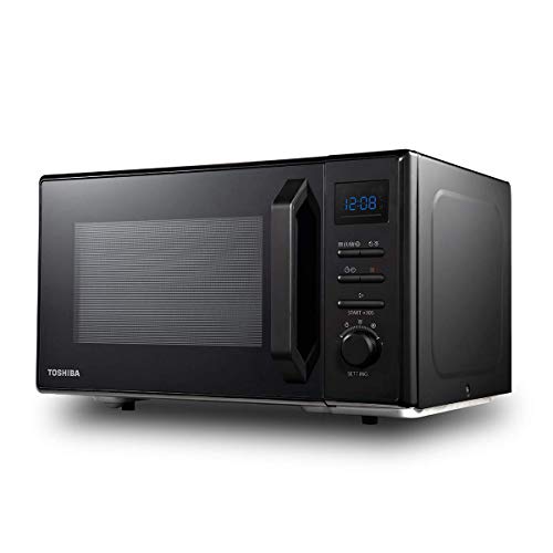 Toshiba 950w 25L Microwave Oven with Upgraded Easy Clean Enamel Cavity, Position Memory Turntable, Convection 2250w & Crispy Grill 1150w - Black - MW2-AC25TF(BK)