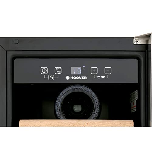 Hoover HWCB30UK Wine Cooler Integrated 19 Bottle Single Zone 30cm Black