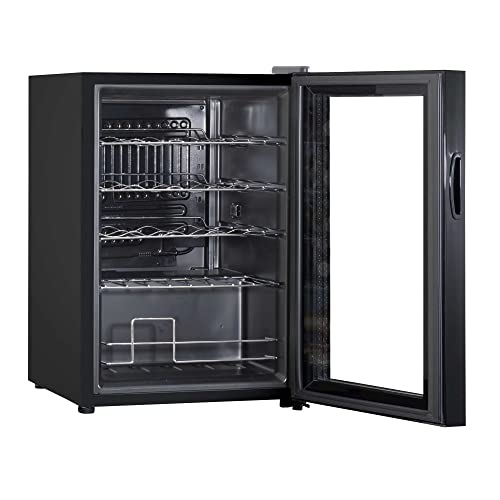 Baridi 20 Bottle Wine Cooler Fridge with Digital Touch Screen Controls & LED Light, Black - DH8