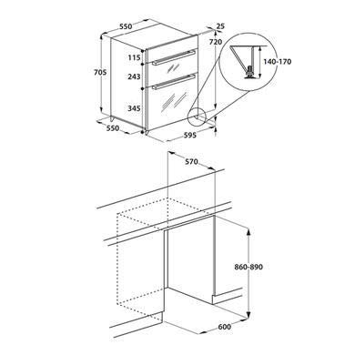 Hotpoint DU2540BL B Rated Built-Under Electric Double Oven - Black