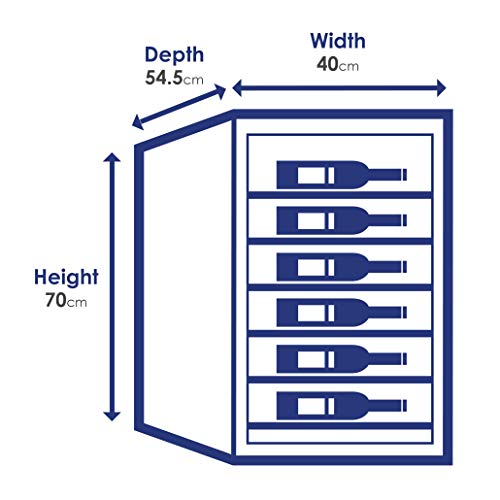 CANDY CWC021MKN Freestanding Wine Cooler, Single Zone Temperature, 85 liters, Black, Noise level: decibels 39