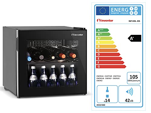 Inventor Vino Wine Cooler 43L, for Wine and beverages, Glass door and compact size (WEE/MM0449AA)