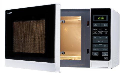 Sharp R372WM Solo Touch Control Microwave, 25 Litre capacity, 900W, White