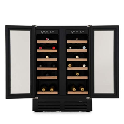 Hoover HWCB60DUK Built Under Wine Cooler - Black Glass / Steel - D Rated