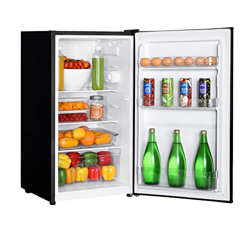 Cookology UCFR110BK Freestanding Undercounter Larder Fridge, 121 Litre with Adjustable Temperature Control and Legs, LED Light and Reversible Door - In Black