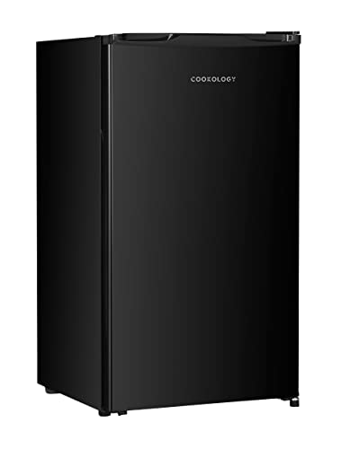 Cookology UCFR110BK Freestanding Undercounter Larder Fridge, 121 Litre with Adjustable Temperature Control and Legs, LED Light and Reversible Door - In Black