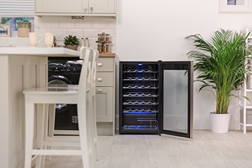 Russell Hobbs RH34WC1 Freestanding Wine Cooler, 93 liters, Stainless Steel, Noise level: decibels 39