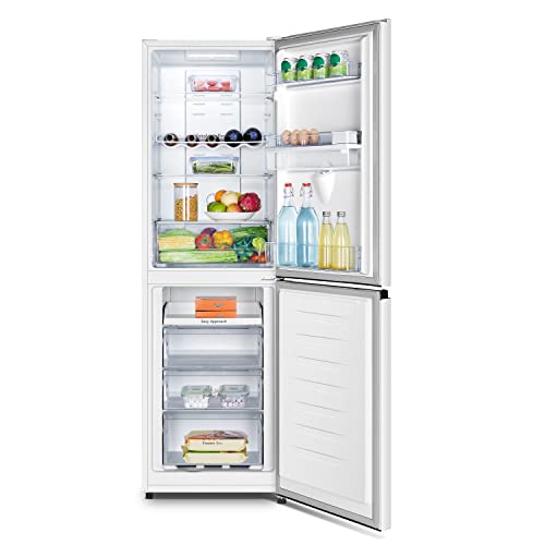 Hisense RB327N4WW1 55cm Freestanding 50/50 Fridge Freezer - 251 litre capacity - Total No Frost - Non-plumbed Water Dispenser - White - F Rated