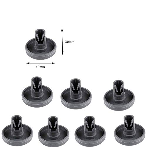 Poweka 50286965004 Dishwasher Lower Rack Wheel for Universal Dishwasher Replacement (for compatible with Electrolux, Zanussi, AEG, Favorit, Juno, Privileg, Fortschritt Quelle)