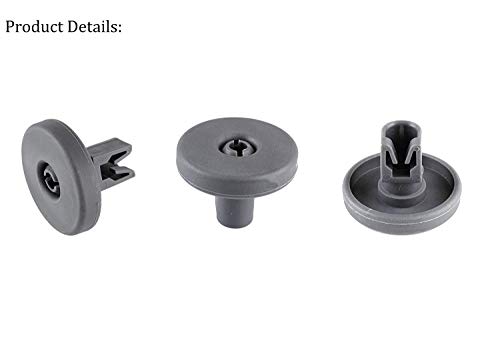 Poweka 50286965004 Dishwasher Lower Rack Wheel for Universal Dishwasher Replacement (for compatible with Electrolux, Zanussi, AEG, Favorit, Juno, Privileg, Fortschritt Quelle)