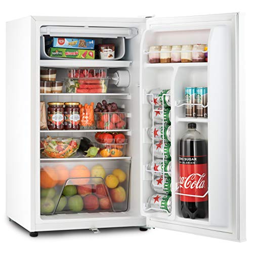 Subcold Eco100 LED Under-Counter White Fridge | Freestanding Refrigerator | Solid Door with Chiller Box | LED Light + Lock & Key | Energy Efficient (100L, White)