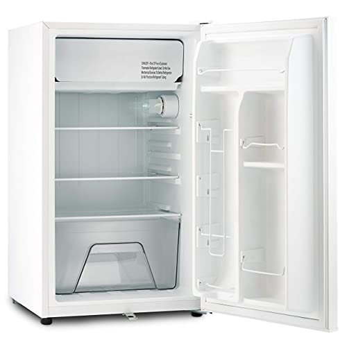 Subcold Eco100 LED Under-Counter White Fridge | Freestanding Refrigerator | Solid Door with Chiller Box | LED Light + Lock & Key | Energy Efficient (100L, White)