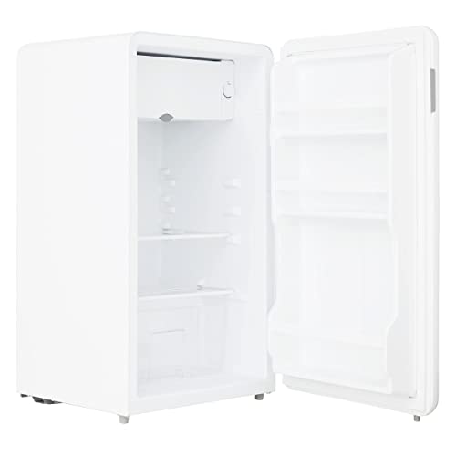 Cookology Retro Undercounter Freestanding Fridge 93 Litre Capacity, Features an Adjustable Temperature Control and Legs, Self Closing Door and Chiller Box - In White