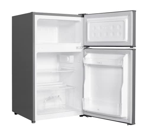 Russell Hobbs RH48UCFF2SS Freestanding Undercounter Fridge Freezer, LED light, 85 litres, Stainless Steel, Noise level: decibels 40