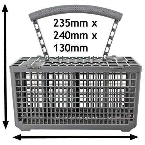 Spares2go Cutlery Basket Cage & Lid for Zanussi Dishwasher (Removable Handle, 235 x 242 x 130)