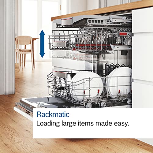 Bosch Series 6 SMS6ZCW00G Dishwasher with 14 place settings, 9.5 litres water consumption, PerfectDry, Rackmatic, Wifi enabled via Home Connect App, Freestanding, White