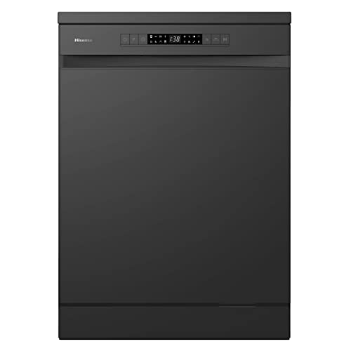 Hisense HS622E90BUK Freestanding Standard Dishwasher 85cm High - E Rated, Black, 24 x 23 x 33 inches (L x W x H) [Energy Class E]