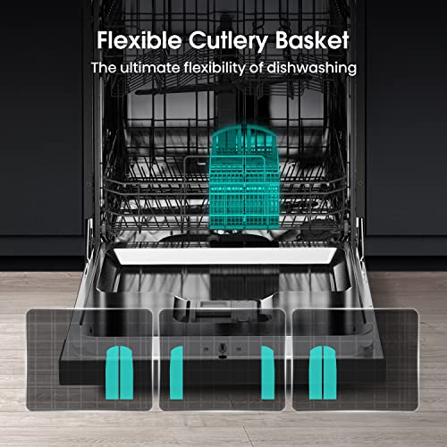 Hisense HS622E90BUK Freestanding Standard Dishwasher 85cm High - E Rated, Black, 24 x 23 x 33 inches (L x W x H) [Energy Class E]