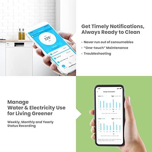 COMFEE' Slimline Freestanding Dishwasher FD934B-W with 9 place settings, Cloud Wash, Delay Start, Half Load Function, Flexible Racks - White