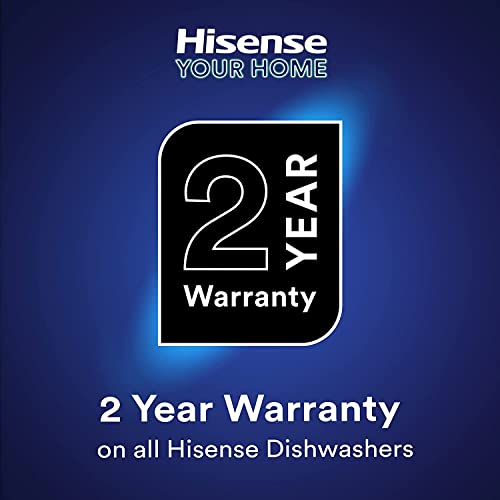 Hisense HS622E90WUK Freestanding Standard Dishwasher 85cm High - E Rated, White, 24 x 23 x 33 inches (L x W x H) [Energy Class E]