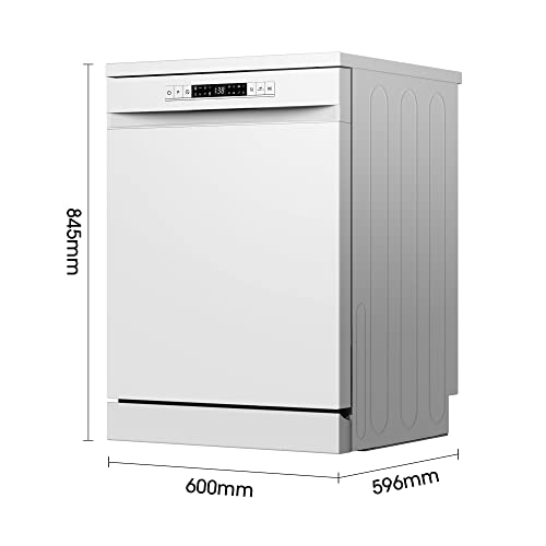 Hisense HS622E90WUK Freestanding Standard Dishwasher 85cm High - E Rated, White, 24 x 23 x 33 inches (L x W x H) [Energy Class E]