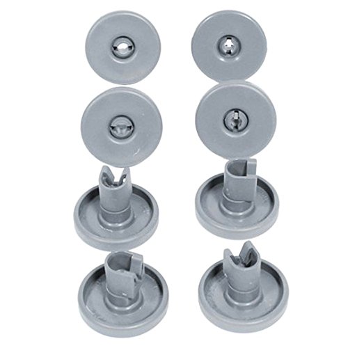 8X Universal Dishwasher Lower Basket Wheels Compatible with Zanussi/Arthur Martin/Electrolux/Ikea/Tricity Bendix/Zanker/Axle/Kenwood/Amica/AEG/Blomberg/White Knight/De Dietrich 40mm