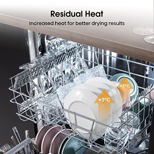Hisense HS622E90XUK Freestanding Standard Dishwasher 85cm High- Stainless Steel - E Rated, Silver, 24 x 23 x 33 inches (L x W x H) [Energy Class E]