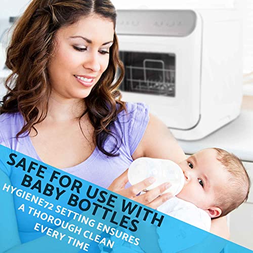 Baridi Mini Portable Tabletop 6L Dishwasher with 3 Place Settings, 7 Wash Functions - DH72